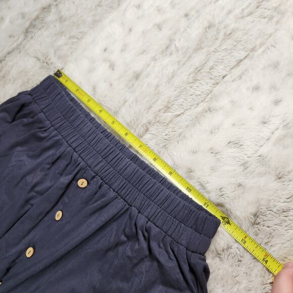 Sozy Gwendolyn Graphite Gray Chic Soft Modal Midi Skirt with Pockets Size S - Picture 8 of 8